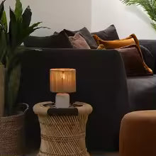 🪵 Lámpara de Mesa de Cuerda Natural — Estilo Boho Mediterráneo - Envio Gratis